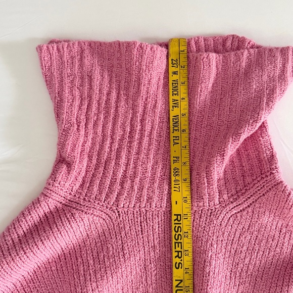 Pilcro for Anthropologie Bubble Gum Knit Cowl Neck Oversized Sweater Large - Picture 7 of 14